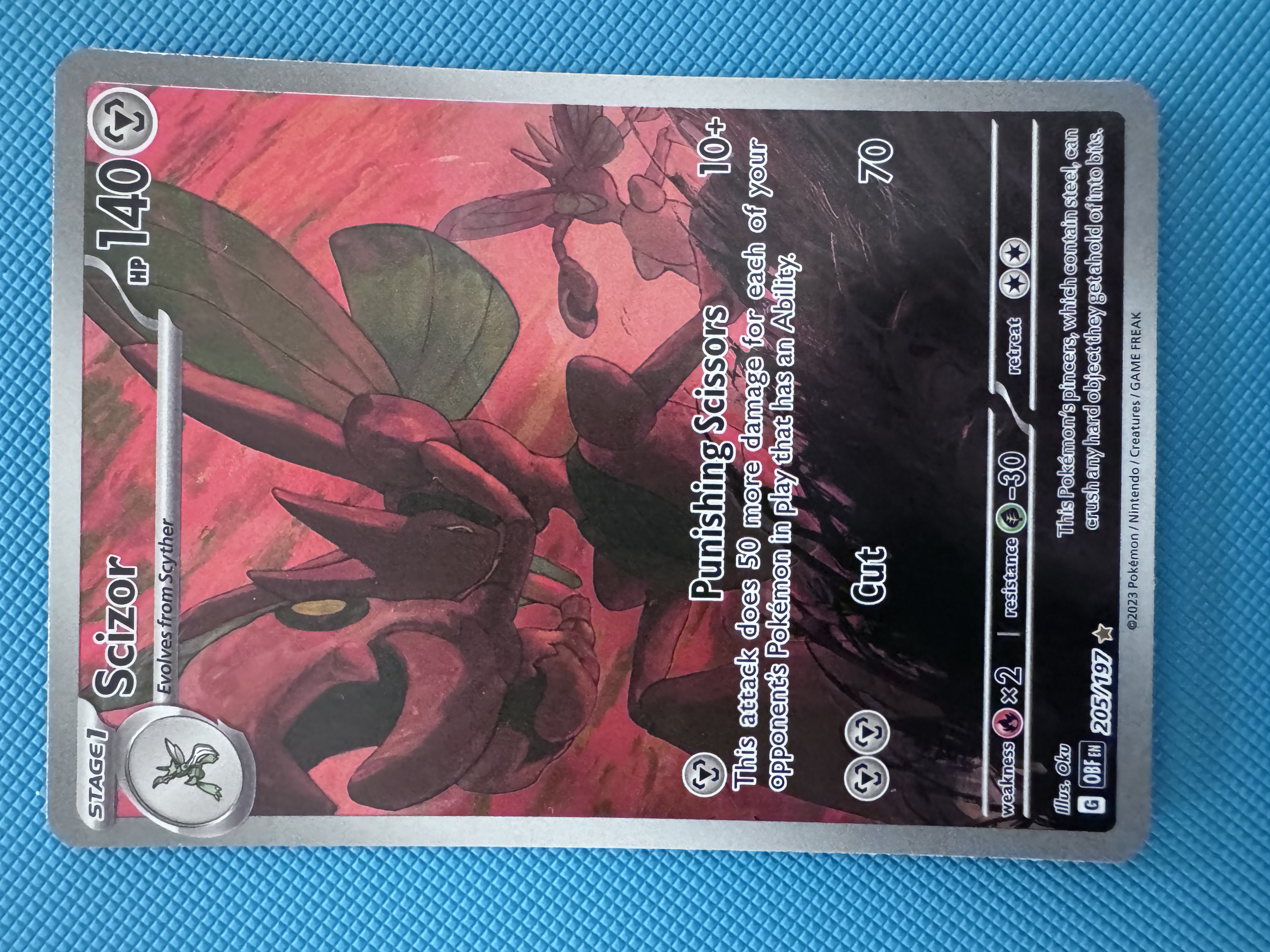 Scizor Illustration Rare (205) 2023 Pokemon Obf EN-Obsidian Flames